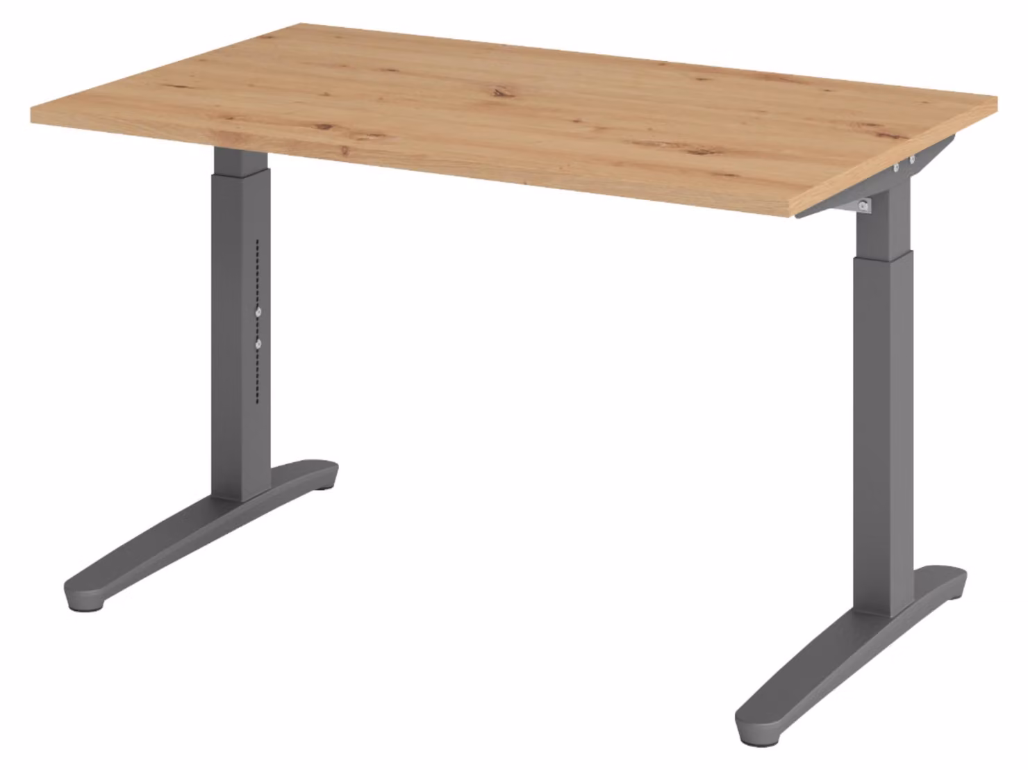 bümö Scrivania Serie-XB - Decorazione: rovere nodoso, dimensioni: 120 x 80 cm, struttura: grafite
