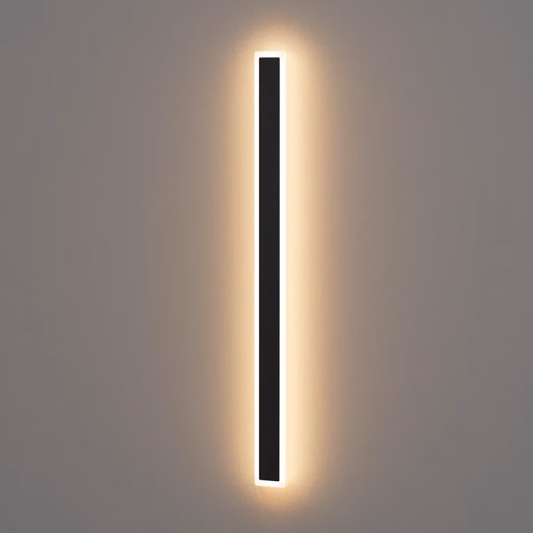 Lampada a LED da parete, 35W, 150cm, 3000K, grado di protezione IP65, colore nero