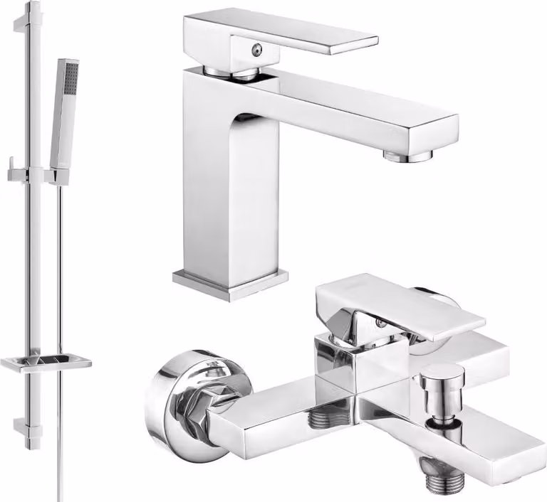 Mexen Uno DQ77 set da bagno, cromo - 71403DQ77-00