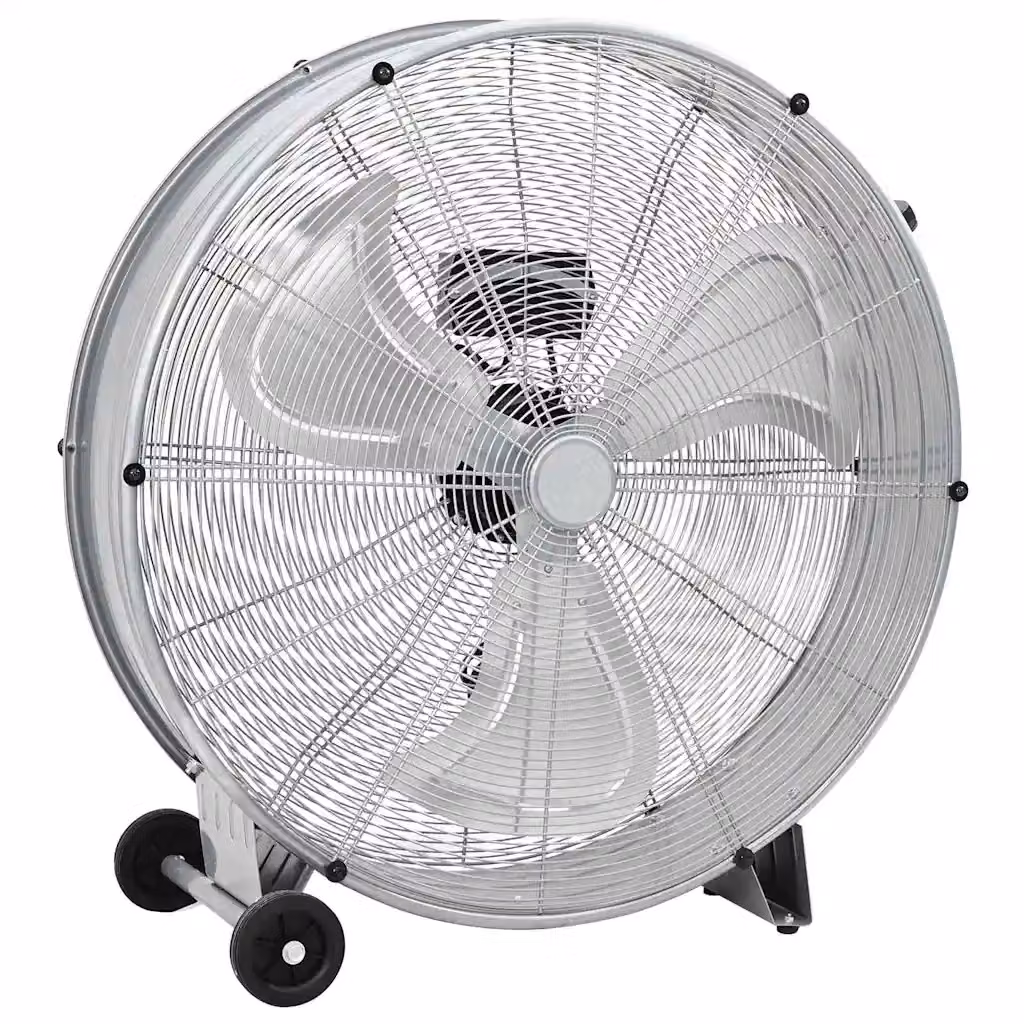 vidaXL Ventilatore a tamburo Argento 79 x 37 x 82 cm Alluminio