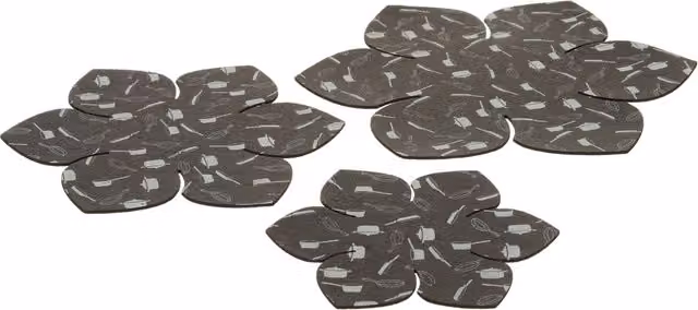 Set 3 salvapadella fiore in feltro 20, 26 e 32 cm