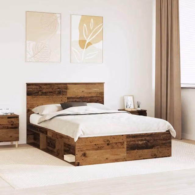 Struttura del letto Legno vecchio 150 x 200 cm Pino massello 3409343