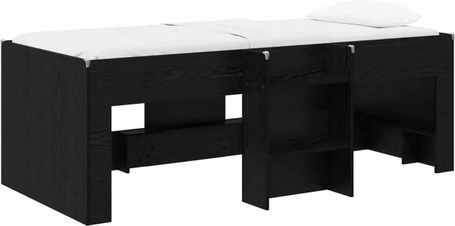 Letto Alto per Bambini | Letto Infantile | Lettino 2 pcs Rovere Nero 90 x 200 cm