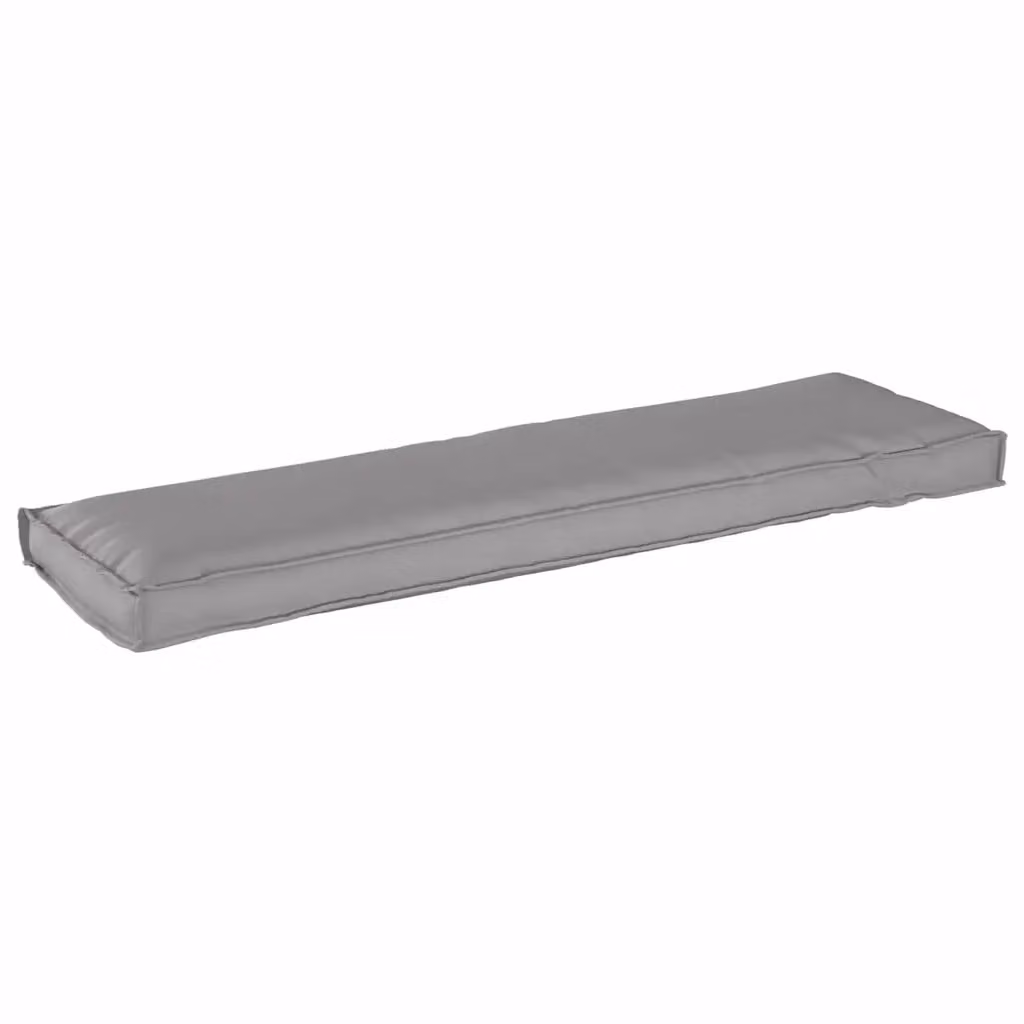 Cuscino vidaXL in tessuto Oxford grigio, idrorepellente, L 140 x P 40 x H 8 cm