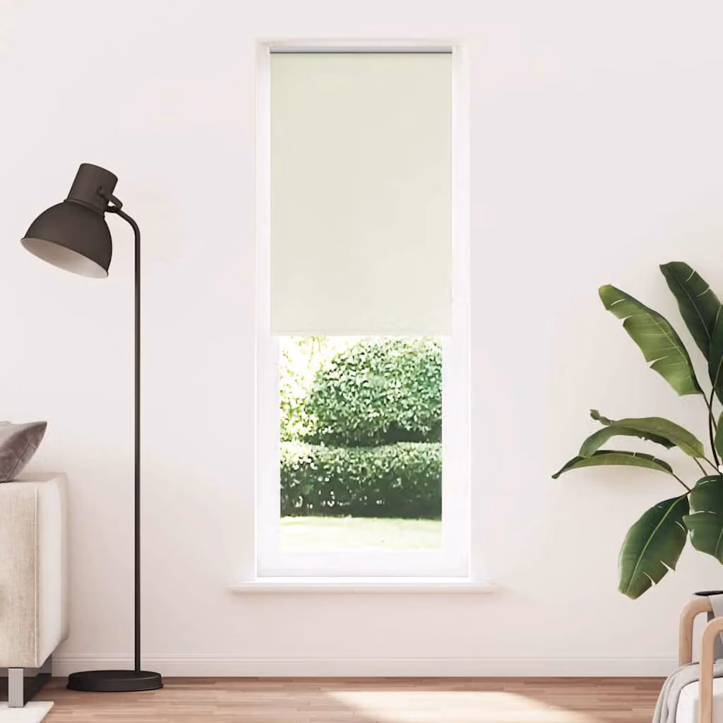 Tenda a Rullo Oscurante vidaXL in Poliestere, Colore Bianco, L: 70 cm, H: 230 cm