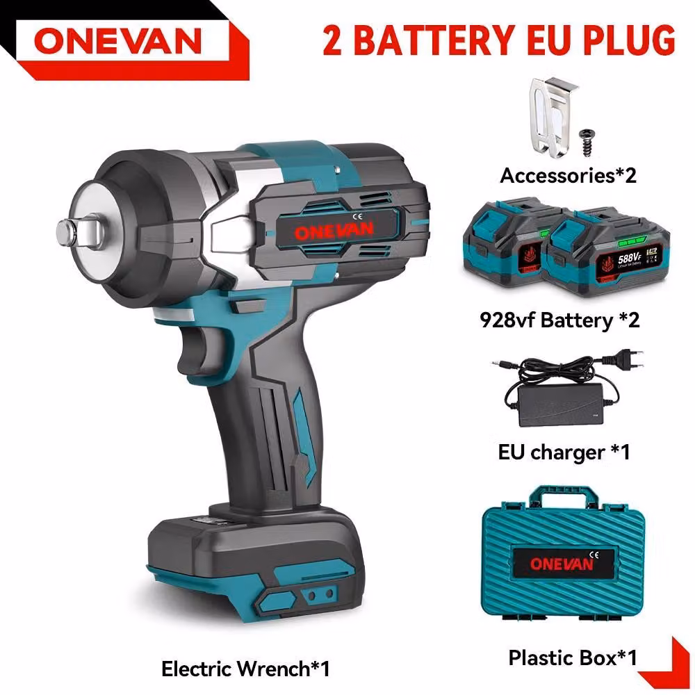 Avvitatore a impatto a batteria - 18 V - Coppia 2800 Nm - Motore brushless - Frequenza di impatto 0–8500/min - 2 batterie incluse - Braun