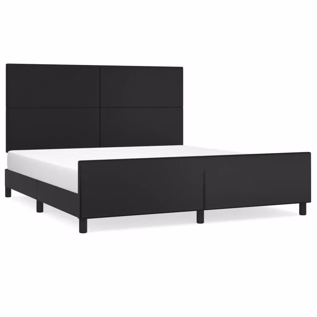 vidaXL Giroletto con Testiera in Similpelle Nero 180x200 cm – 2