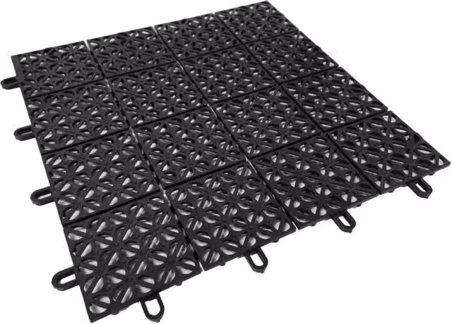 Ezooza MultiFlex – 111 Piastrelle Drenanti Flessibili per Esterni (10 m²), 30x30 cm, Plastica Riciclata, Colore: Antracite