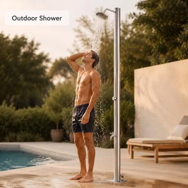 Garden Shower 215 Cm Stainless Steel