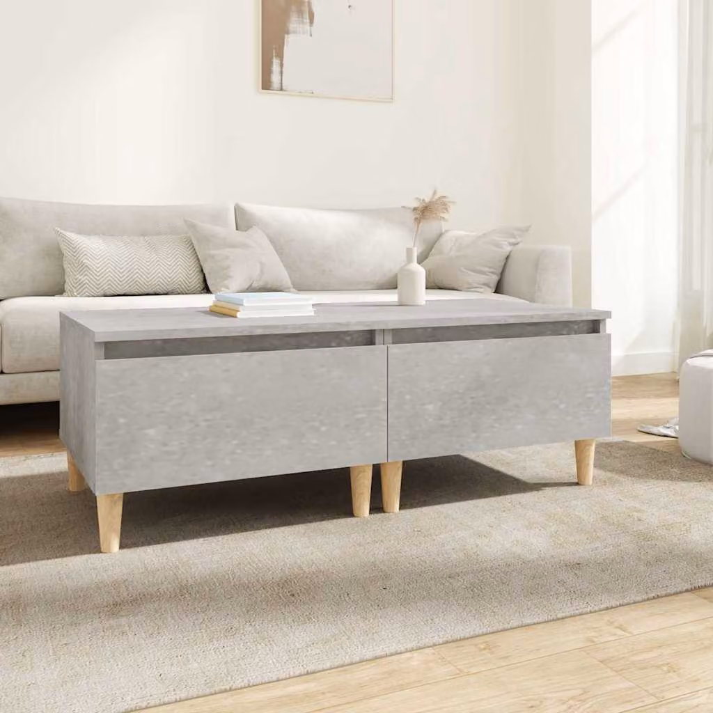 Set di 2 tavolini vidaXL in stile scandinavo, colore grigio, in legno e MDF, L/P/H: 50 x 46 x 35 cm