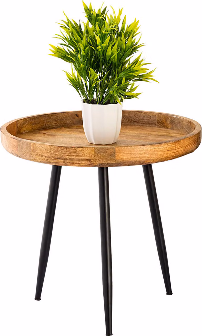 Tavolino in legno rotondo Tavolino da salotto Vancouver 50 x 48 cm