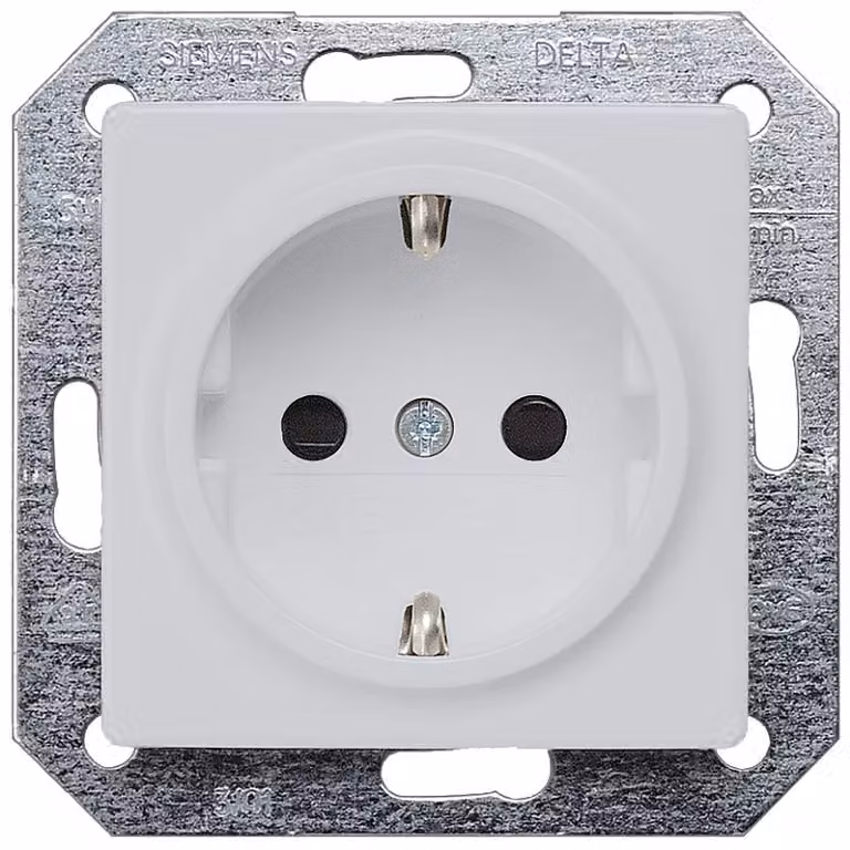 SIEMENS DELTA i-system Schuko 5UB1934 Presa di corrente 10/16A 250V alluminio-metallo