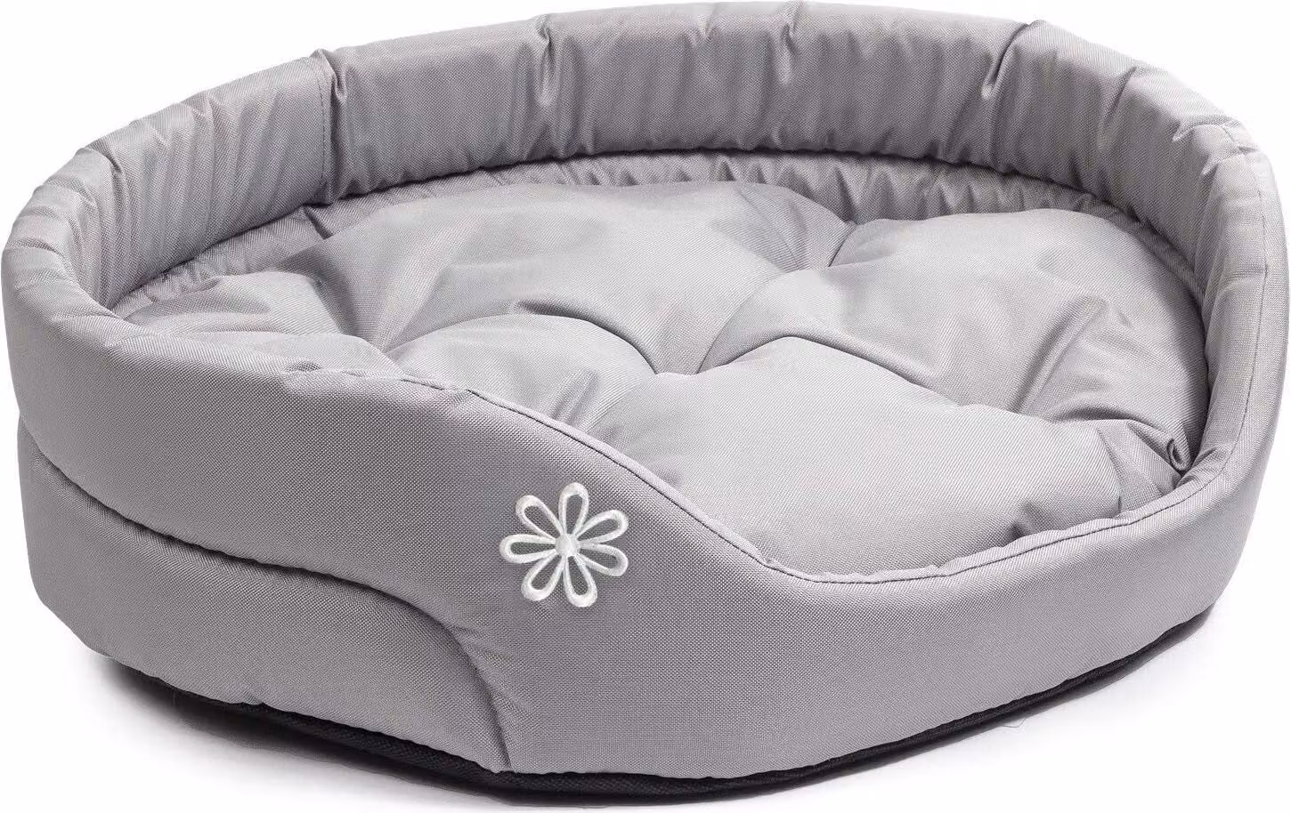 Letto per cani | Cuscino ovale per cani o gatti | Cuscino letto antigraffio | Cestino per cani | Poliestere lavabile Grigio S