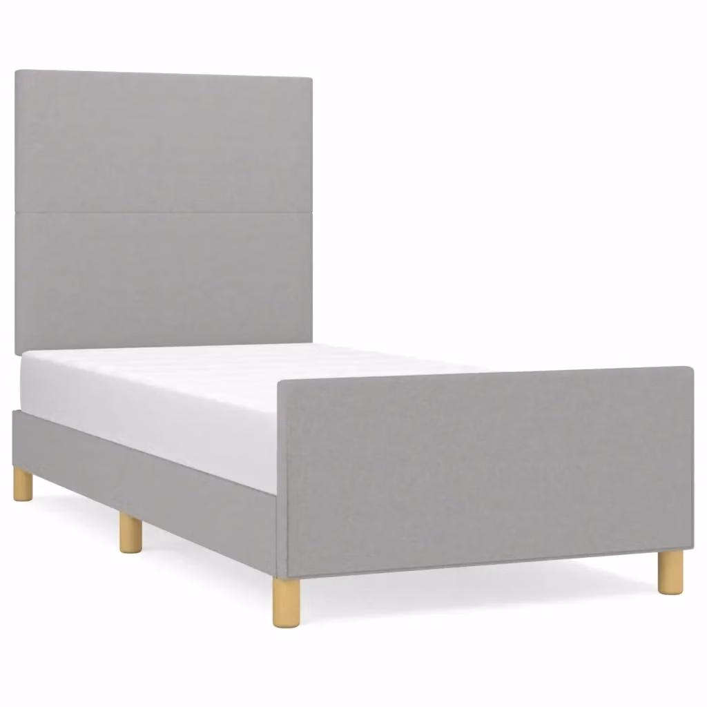 Giroletto vidaXL senza materasso in tessuto grigio chiaro L/P/H: 90 x 200 cm – 2