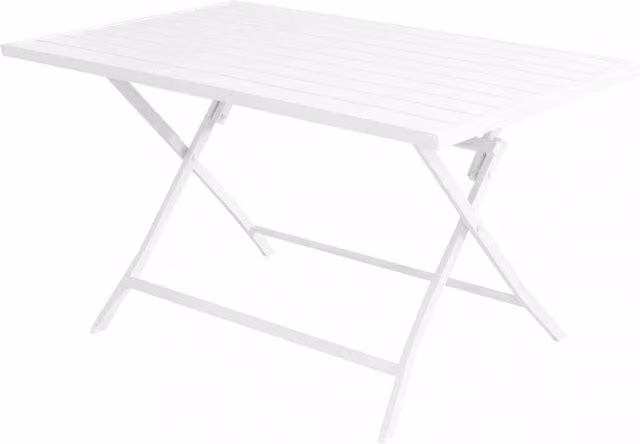 Tavolo Alabama 130x77x73 h cm in Alluminio Bianco