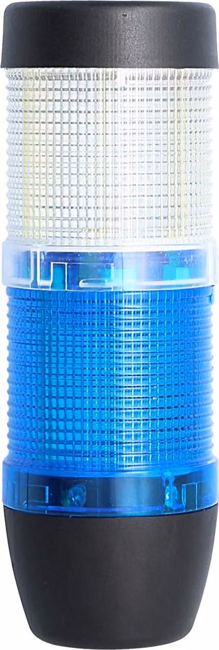 Colonna segnaletica STEX24 blu-bianca, 50 mm, 24 V CA/CC, luce lampeggiante a LED SS50-OB2/24 112 Dimensioni Lunghezza 156,0 mm, diametro 50,0 mm - 1