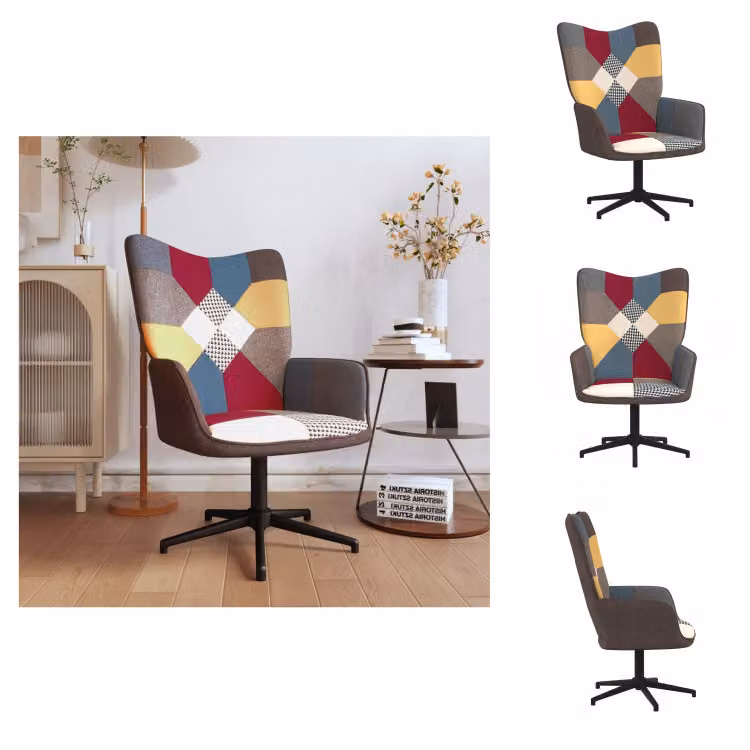 vidaXL Poltrona relax tessuto patchwork - Poltrona