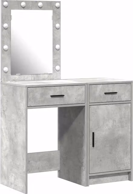 Toeletta | Tavolo da Trucco con cassetto 2 pz Grigio 50 x 41 x 135 cm