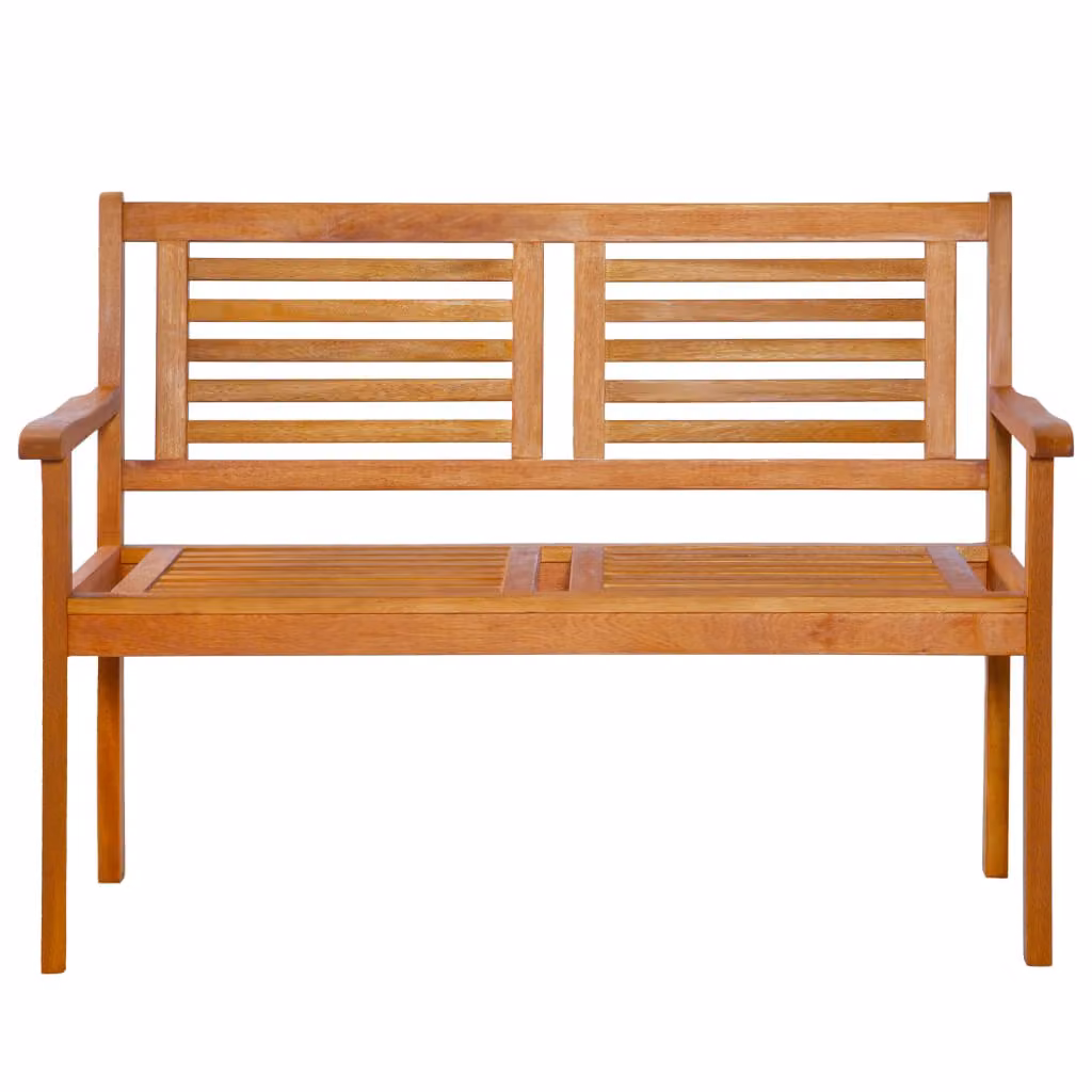 vidaXL Panca da giardino a 2 posti 120 cm in legno massiccio di eucalipto