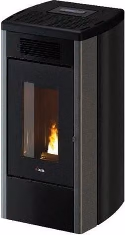 Stufa a pellet canalizzabile Cadel Atena Plus 14 T2 con Wi-Fi colore Grigio Titanium