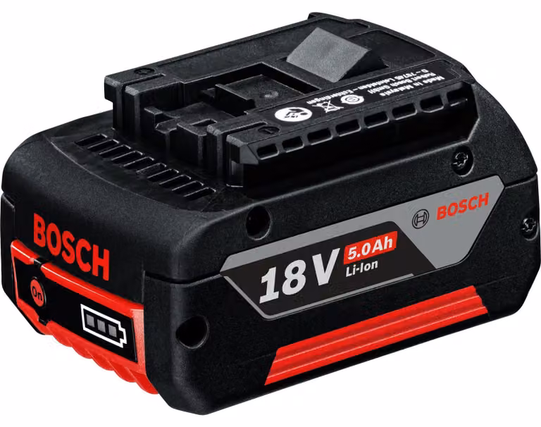 Bosch Professional GBA 18V 5.0Ah Li-ion Battery - Long battery life and COOLPACK 1.0 technology