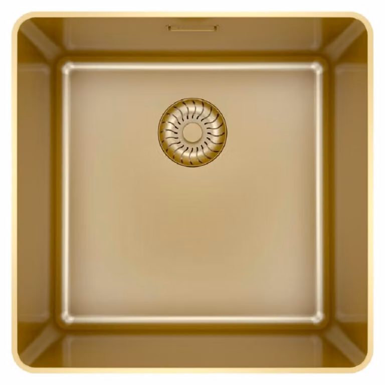 Lavello Caressi CAPPSR40R20G, a filo piano, oro (PVD).