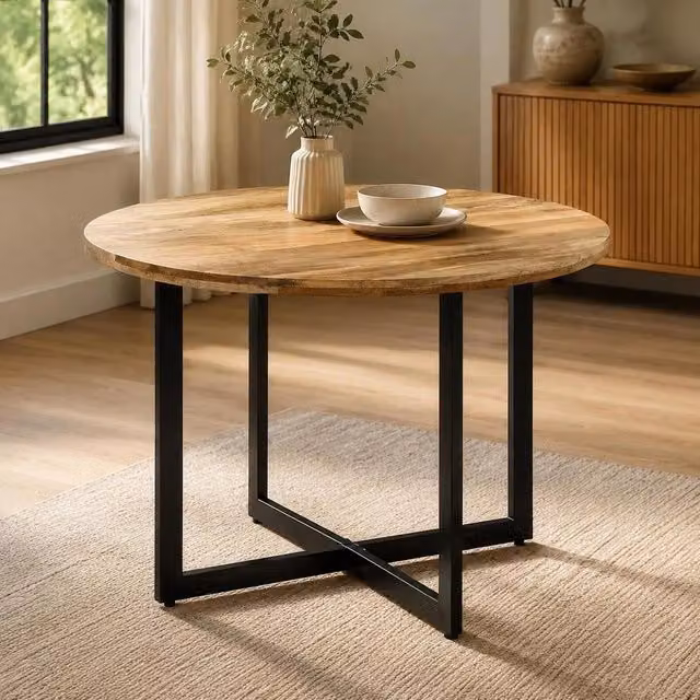 Dining Table 110x75 Cm Solid Mango Wood