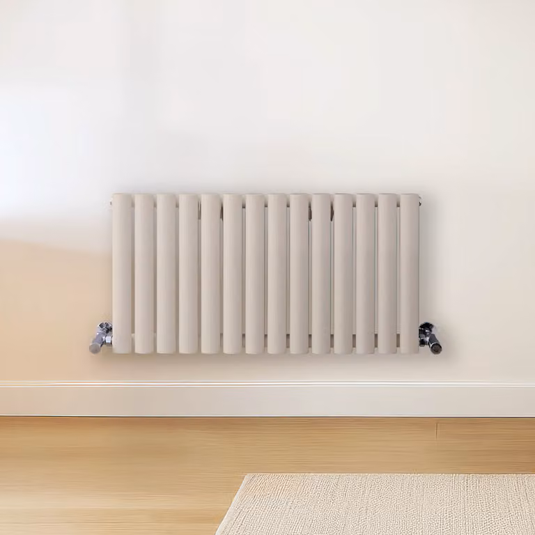 Radiatore di Design Orizzontale Bianco (Pearl Bianco) - 400mm x 826mm - Pannello Doppio  - Revive