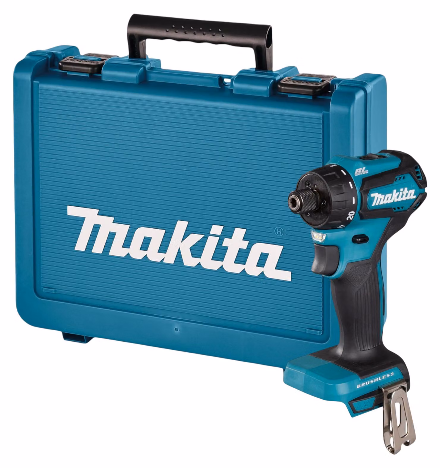 Trapano avvitatore a batteria Makita DDF 083 ZE 18 V 40 Nm 1/4'' brushless + valigetta - senza batteria, senza caricabatterie