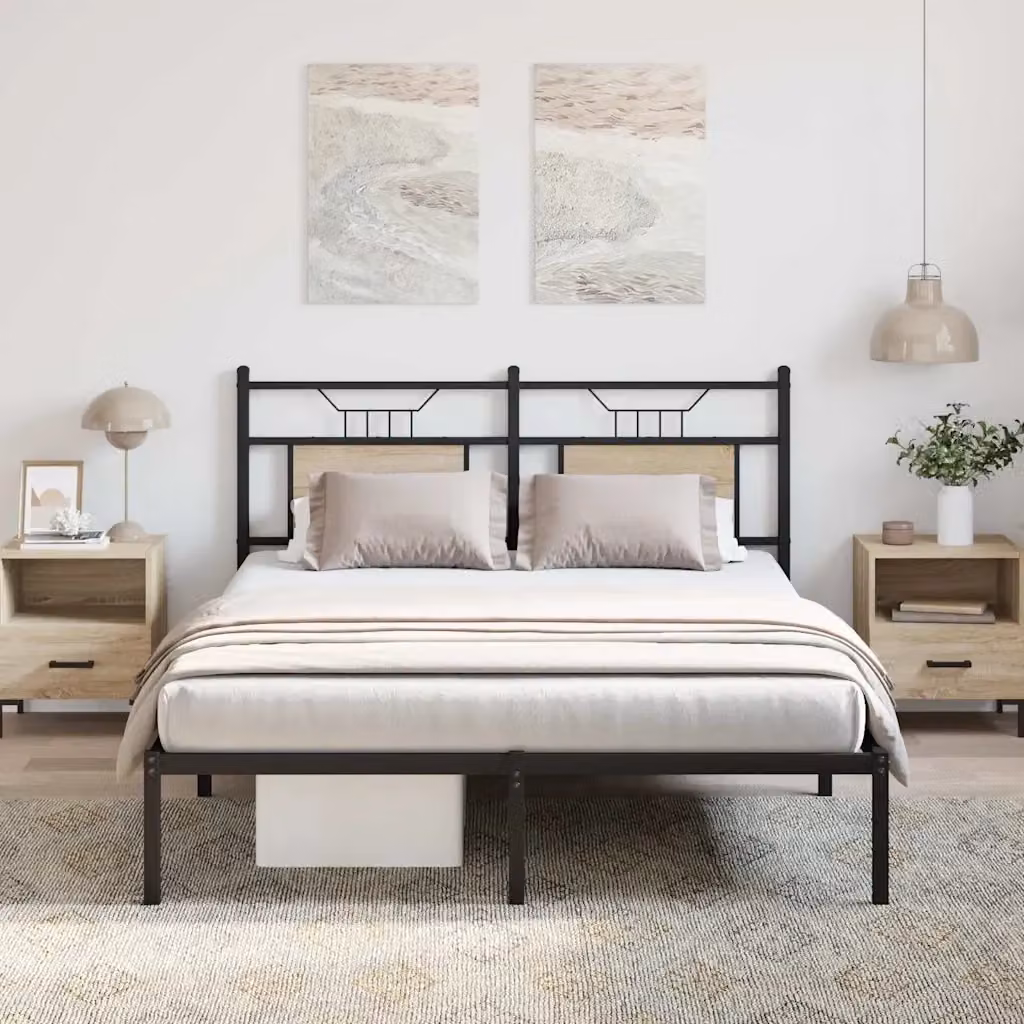 Letto matrimoniale Design In in truciolato Rovere Sonoma marrone L 140 cm x P 200 cm – 2