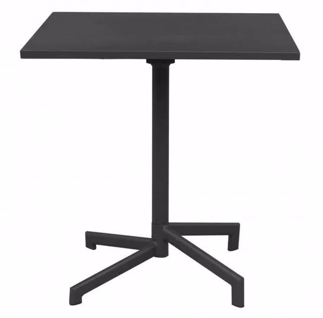 Tavolo da giardino moderno COSMA in acciaio verniciato a polvere antracite L: 70 cm, P: 70 cm, H: 73 cm