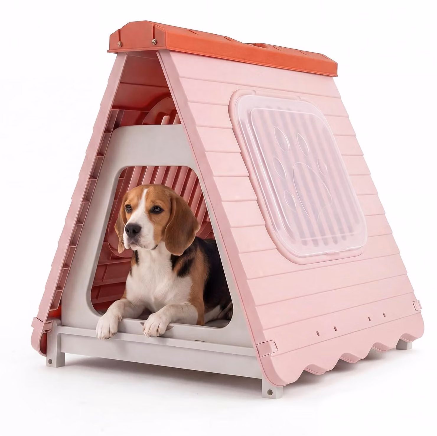 Rifugio per cani FANTASK, cuccia pieghevole per cani in plastica, kennel portatile per cani