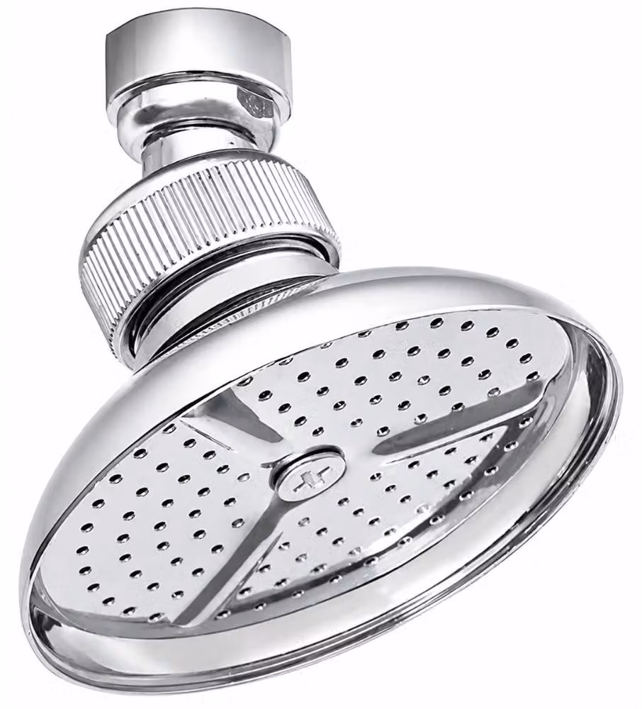Schläfer Soffione Doccia Snodato Universale Diametro 8 cm, Getto a Pioggia Alta Pressione, Doccino Orientabile G 1/2" in Acciaio con Finitura Cromata, Ispezionabile, Modello EriKa 134116