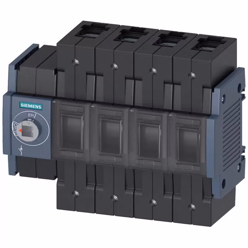 Sezionatore Siemens 125 A, serie 2, a 4 poli, azionamento frontale a sinistra, unità base 3KD32402NE100