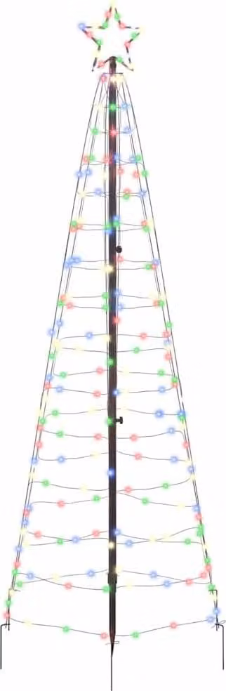 Albero di Natale LED con picchetti per il terreno 250 cm Ferro