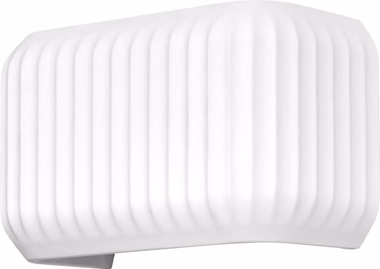 OSRAM Decor Plaster Routes Wall Applique decorativa in gesso, 250 mm, con attacco E27, IP20, bianco