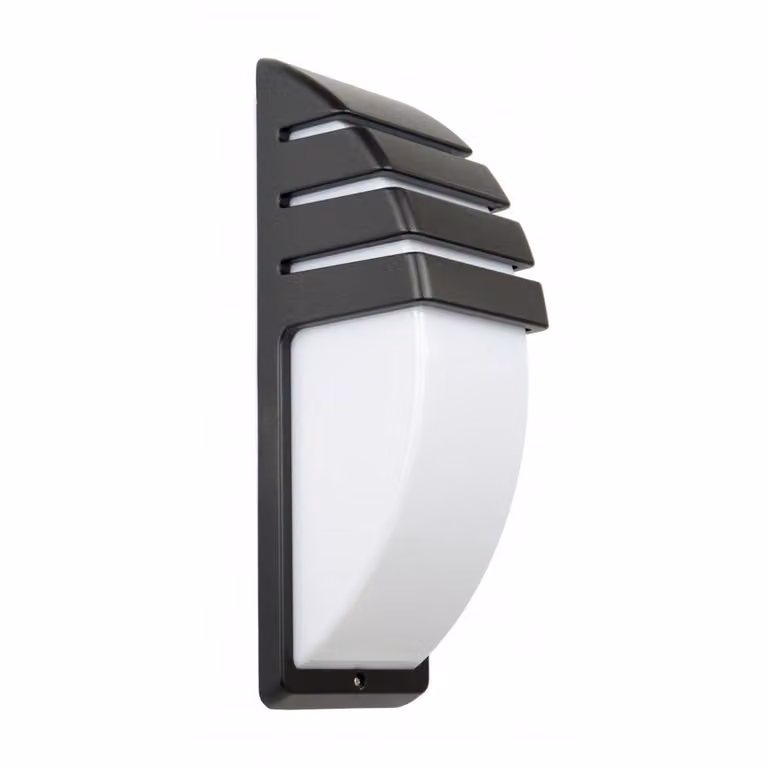 Lampada da parete esterna, 35 cm, 1 attacco E27, colore nero, grado di protezione IP54, modello SU-MA 1836 BL