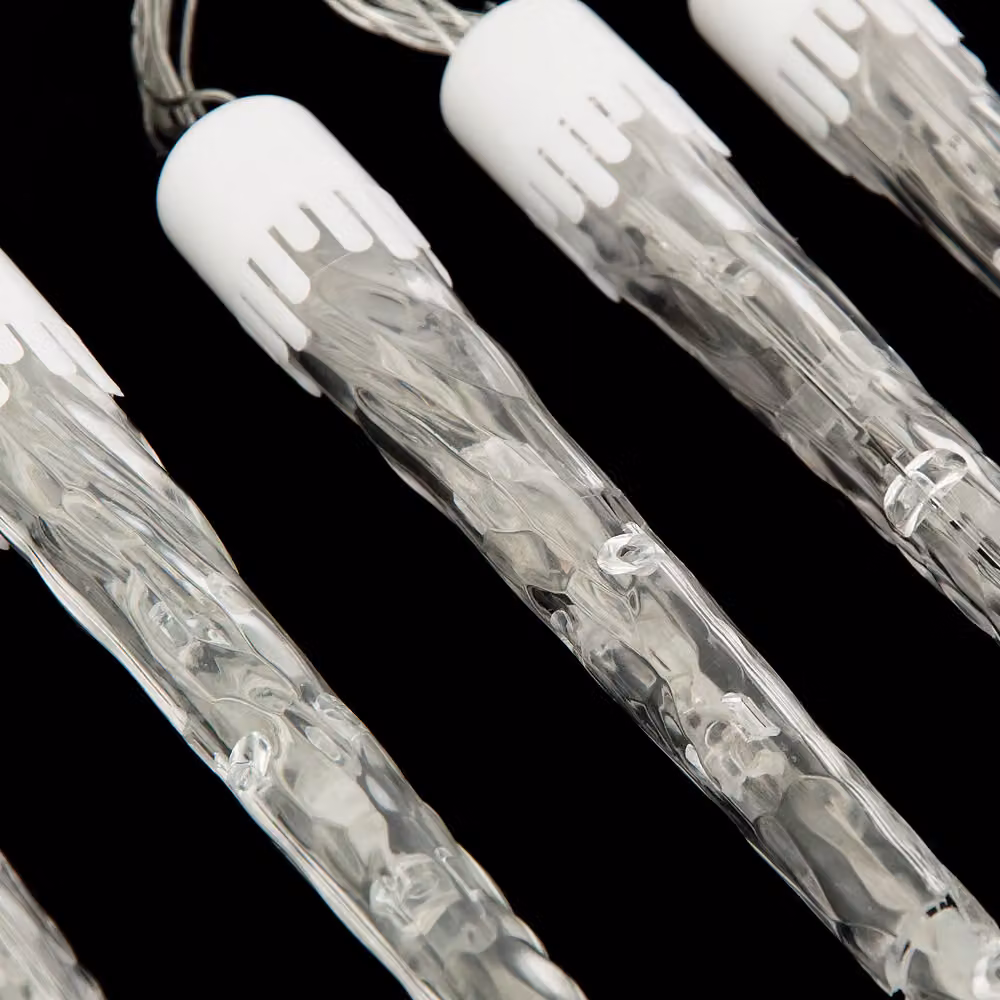 Catena di ghiaccioli Monzana con 10 LED bianchi, lunghezza 6,2 m, protezione IP44 – 3