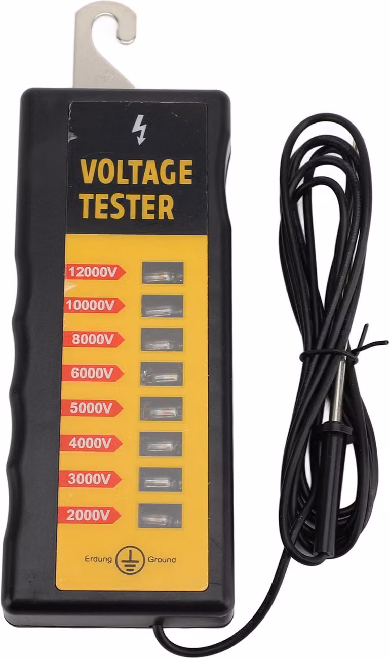 Tester di tensione per recinzioni elettriche con 8 spie luminose, localizzatore di guasti portatile per fattorie e ranch