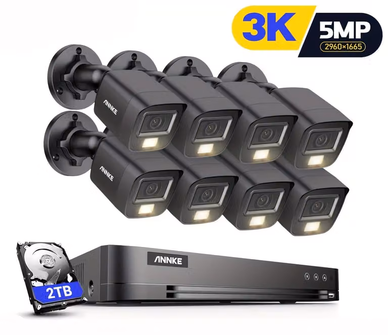 Telecamera di sicurezza - Sistema di videosorveglianza - Telecamera di sorveglianza - Telecamera esterna - Sistema di videosorveglianza CCTV - Risoluzione 3K