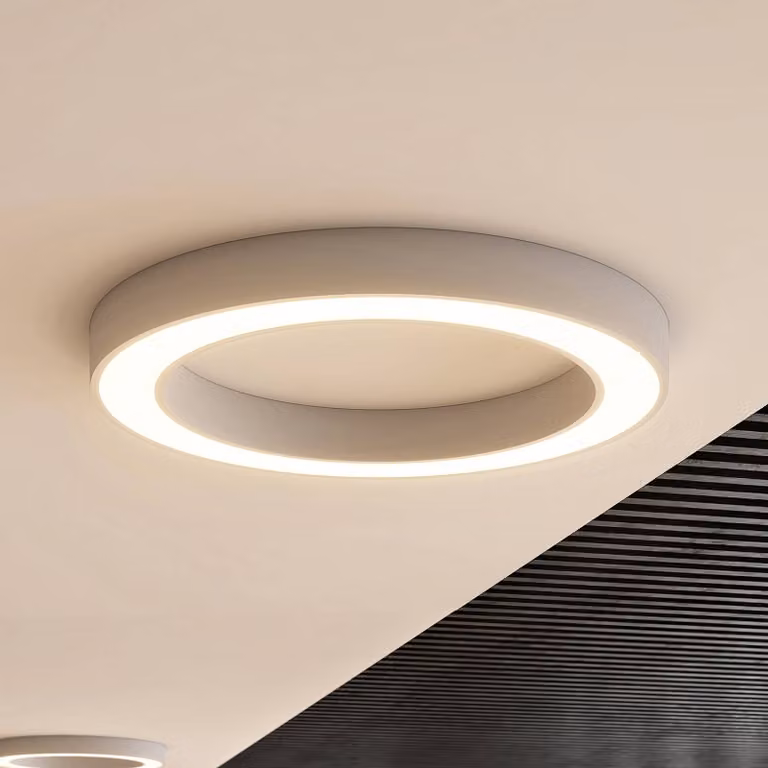 Plafoniera a LED Sharelyn Arcchio, dimmerabile, Bianco / Opale, Cucina, Alluminio, Moderno, Plafoniera LED