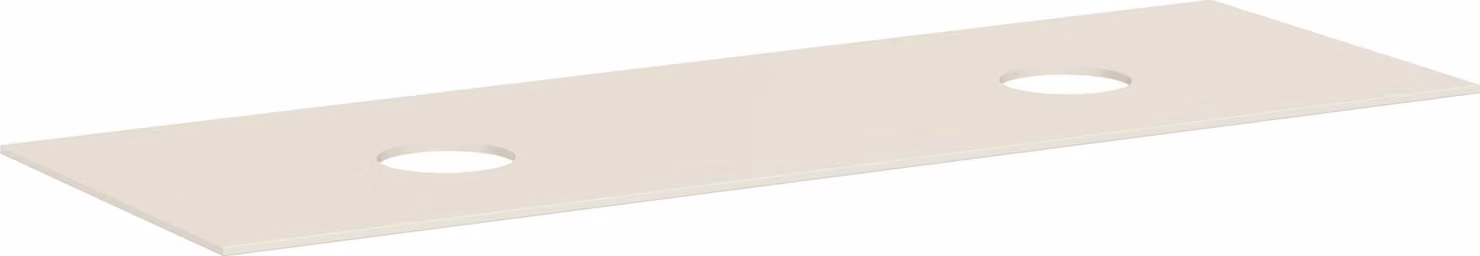 hansgrohe Xevolos E Console 1370/550 avec 2 découpes pour lavabo à poser sans trou de robinetterie, 54335780, 54335780