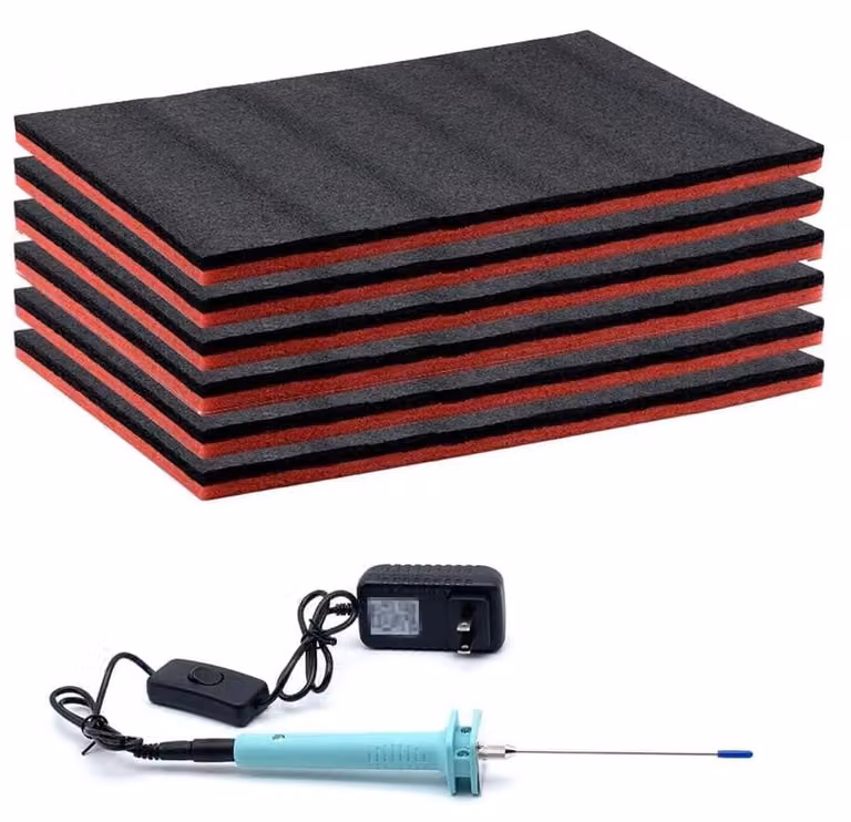 Elzusha - Set di 6 inserti in schiuma rigida per cassettiere portautensili