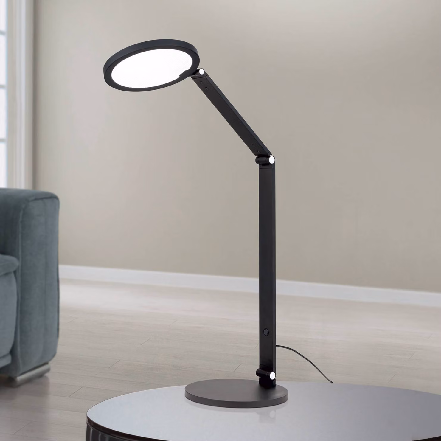 ORION Lampada da scrivania Fati, dimmerabile, Nero, Soggiorno / Sala da pranzo, Alluminio, Moderno, Lampada da tavolo LED