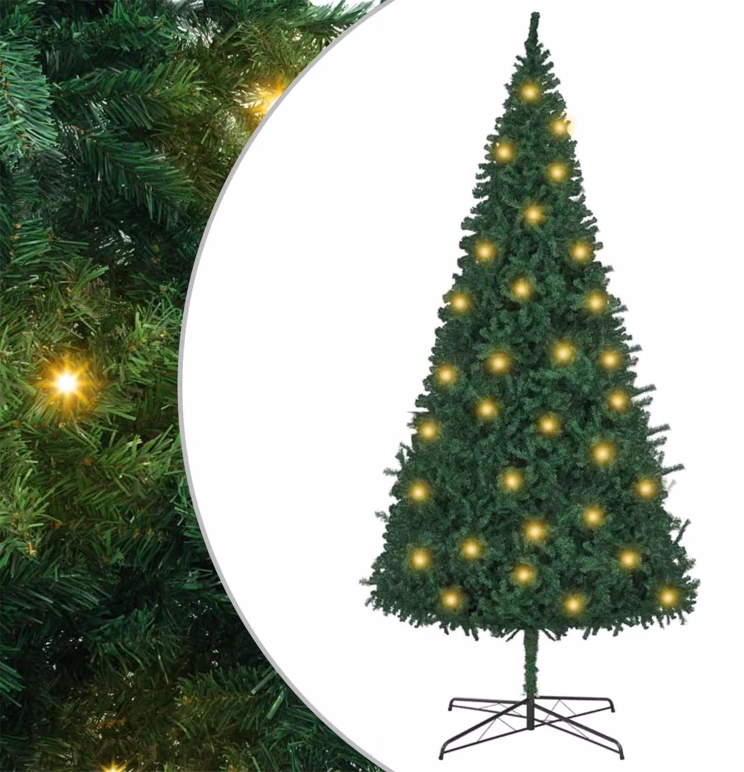 Maison Exclusive - Albero di Natale con luci decorative, verde, 400 cm, in PVC