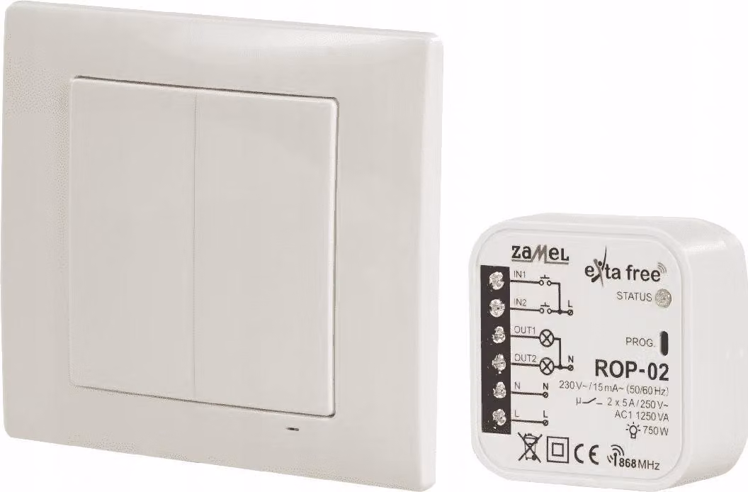 Set di radiocomandi (RNK04+ROP02), RZB-04, exta free Zamel