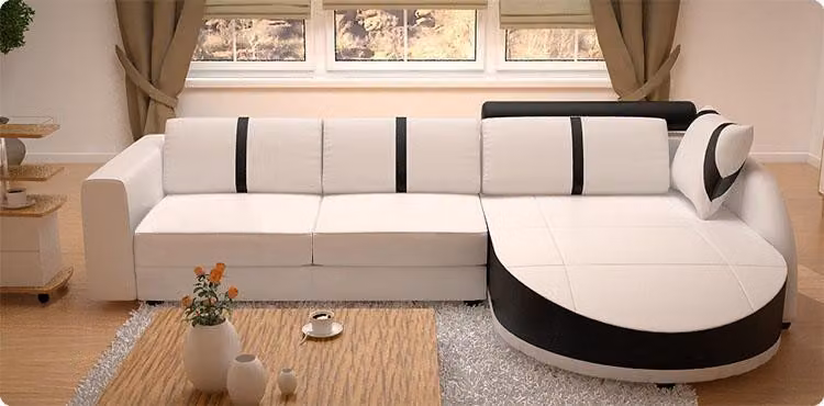 Designer Sofa Couch Ecksofa Leder Polster Garnitur Wohnlandschaft L-Form