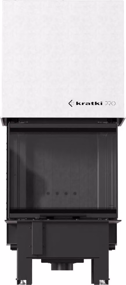 Inserto per caminetto KRATKI REGNOR 600/400 7 kW Ø 200 3 lati vetro rivestimento nero