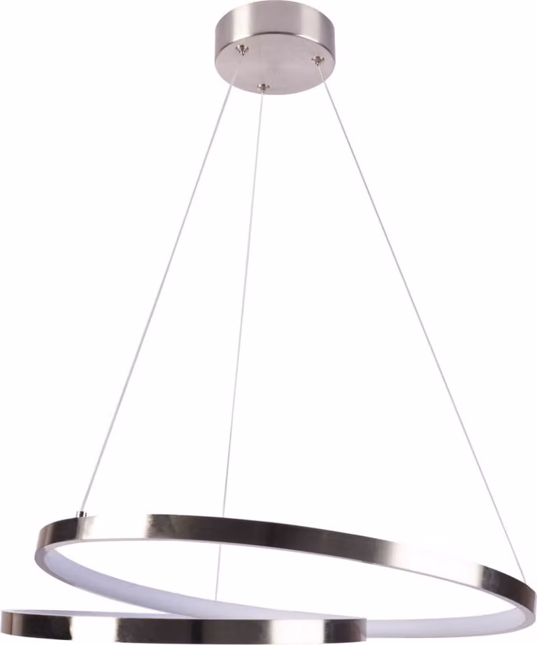 Lampada a sospensione moderna in nichel, LED 40 W, luce neutra, ZEFIRA 328045 Polux