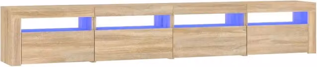 Mobile TV | Armadietto TV | Mobile Porta TV con Luci LED Rovere Sonoma 240x35x40 cm